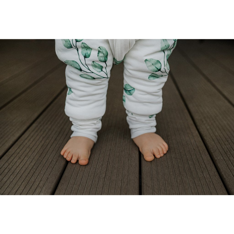 Celoročný spací vak s nohami MELANGE GREY/MINT, veľkosť XS (6-12m), sivá/mätová, od značky Sleepee