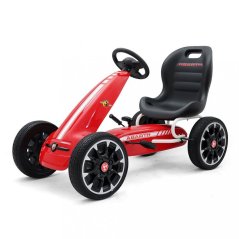 Detský eshop - Detská šliapacia motokára Go-kart Abarth červená