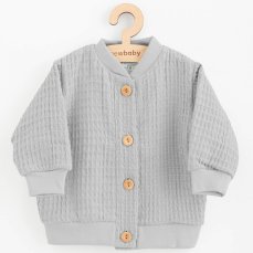 Detský eshop: Dojčenský mušelínový kabátik New Baby Comfort clothes sivá