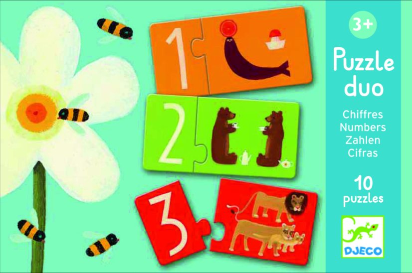 Detský eshop: Puzzle duo: Čísla - 10ks