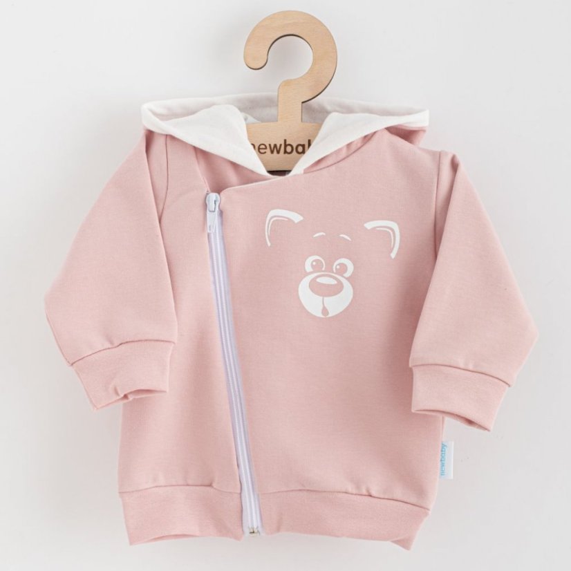 Detský eshop - Dojčenské tepláčky a mikinka Animals Bear staroružová