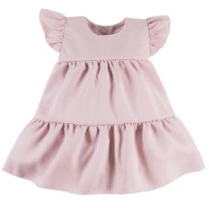 Detský eshop: Dievčenské šaty s volánikmi nature - pudrové, značka EEVI