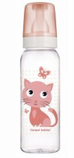 Dojčenská fľaštička s potlačou 250 ml, farby holka, značka Canpol Babies
