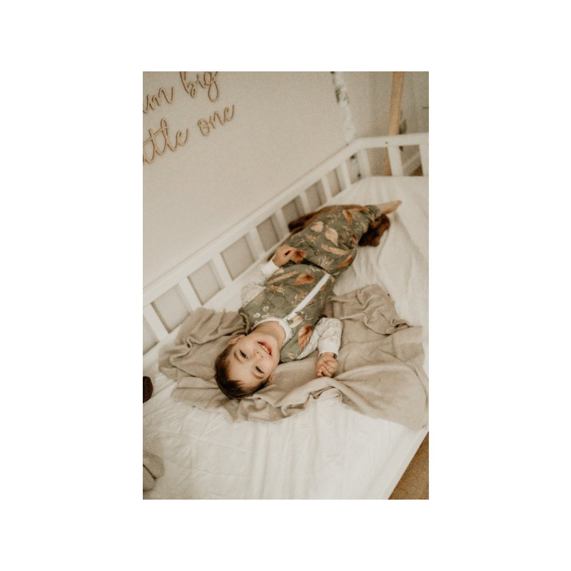 Celoročný spací vak s nohami MELANGE GREY/MINT, veľkosť XS (6-12m), sivá/mätová, od značky Sleepee