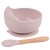 Detský silikónový SET miska Classic s prísavkou + lyžička (Rose Pink) - ružový od značky Martons