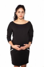 Be MaaMaa Těhotenská šaty Bibi - čierne  - S