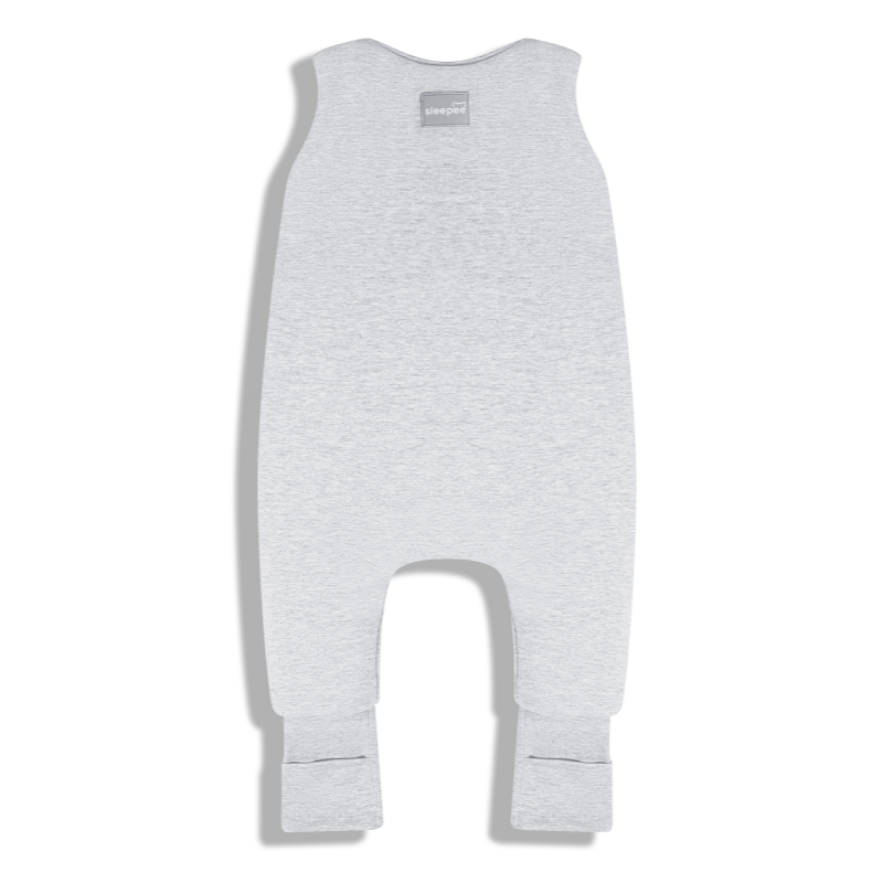 Celoročný spací vak s nohami MELANGE GREY/MINT, veľkosť XS (6-12m), sivá/mätová, od značky Sleepee
