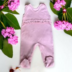 Detský eshop: Dojčenské dupačky mamatti, kvety višní, ružové