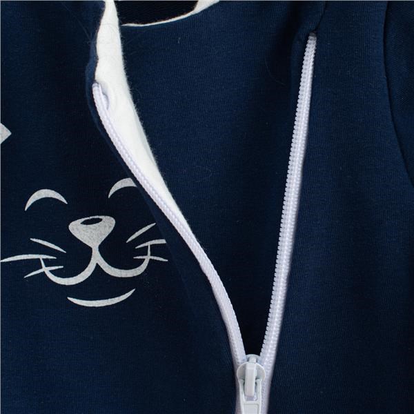 Detský eshop - Dojčenské tepláčky a mikinka Animals Cat modrá