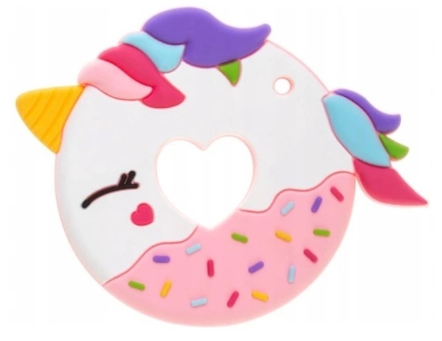 Detský eshop: Silikónové detské hryzátko donut - ružové, značka BocioLand