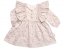 Detský eshop: Dojčenské šaty s dlhým rukávom s volánikmi sára, bavlna, mrofi, cappucino