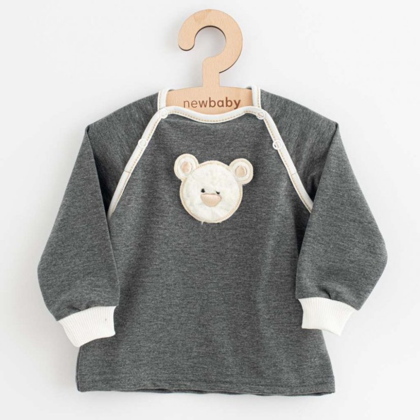Detský eshop - Dojčenské tepláčky a mikinka Sebastian sivá