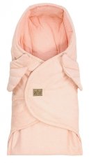 Detský eshop: Zavinovacia deka s kapucňou little elite, 100 x 115 cm, anjelské krídla - ružová