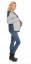 Detský eshop: Tehotenský sveter, pletený vzor - jeans /sivá, vel. uni