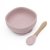 Detský silikónový set miska s prísavkou + lyžička (Rose pink) - ružový od značky Martons