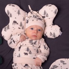 Detský eshop: Dojčenské body s dlhým rukávom Nicol Bambi zelená