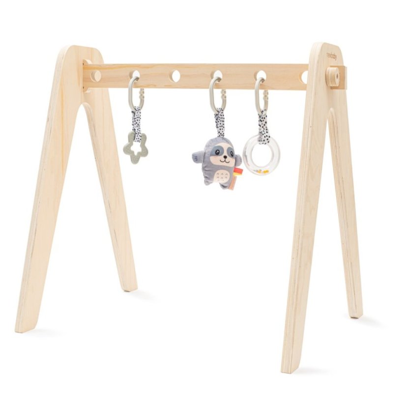 Detský eshop - Edukačná drevená hrazdička s hračkami New Baby