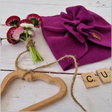 Široká turbanová čelenka (0-3 roky) slivková, od značky Z&Z