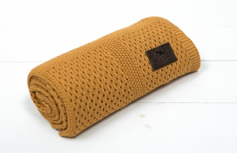 Detský eshop - Bambusová deka Sleepee Ultra Soft Bamboo Blanket hořčicová