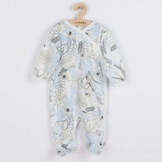 Detský eshop: Dojčenský bavlnený overal s bočným zapínaním New Baby Lovely modrý