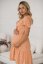 Tehotenské a dojčiace šaty Lovely Dress milk & love broskyňová