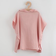 Detský eshop - Detské mušelínové pončo Feeling ružová 35 cm Detský eshop - Detské mušelínové pončo Feeling ružová 35 cm