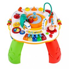 Detský eshop: Hovoriaci a hrajúci interaktívný stolček New Baby s jazdiacim vláčikom CZ/SK