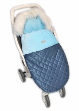 Fusak, spací vak 105x55 Velvet exkluzív prešívaný - modrý, značka Baby Nellys