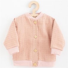 Detský eshop: Dojčenský mušelínový kabátik New Baby Comfort clothes ružová