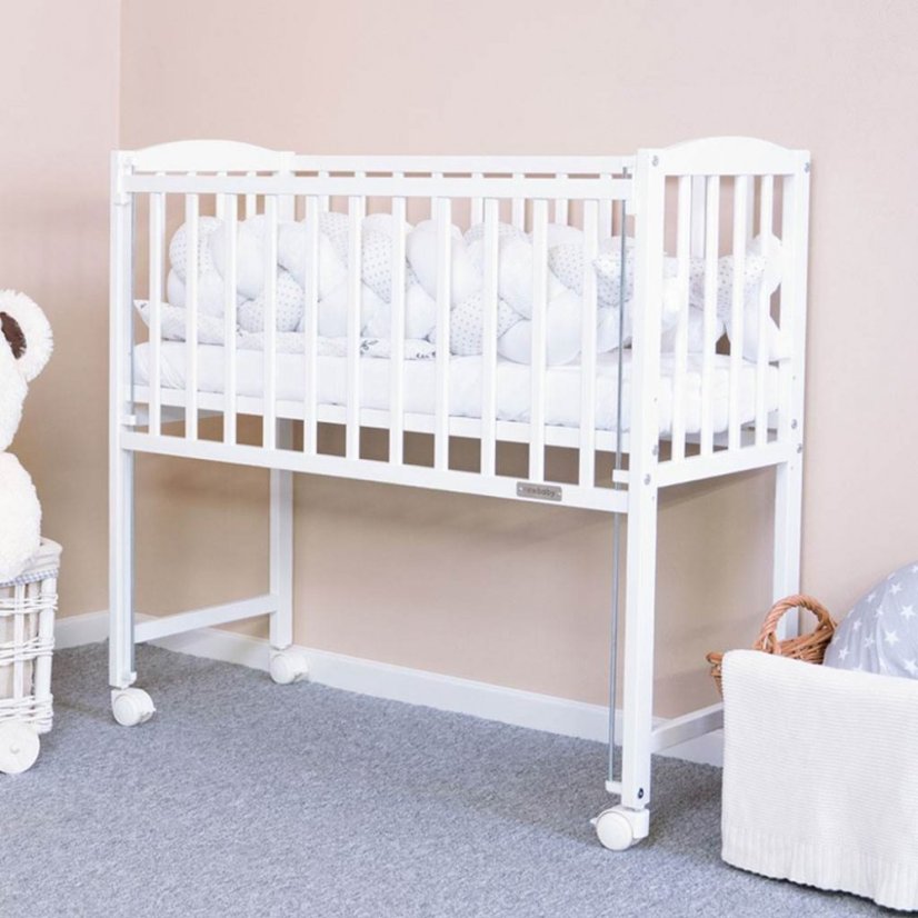 Detský eshop: Detská prístavná postieľka New Baby MATEO 90x40 cm biela