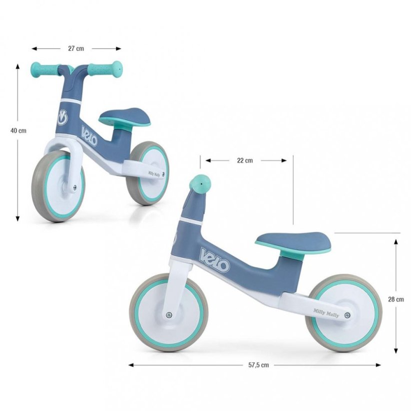 Detský eshop: Detský balančný bicykel Milly Mally Velo Mint