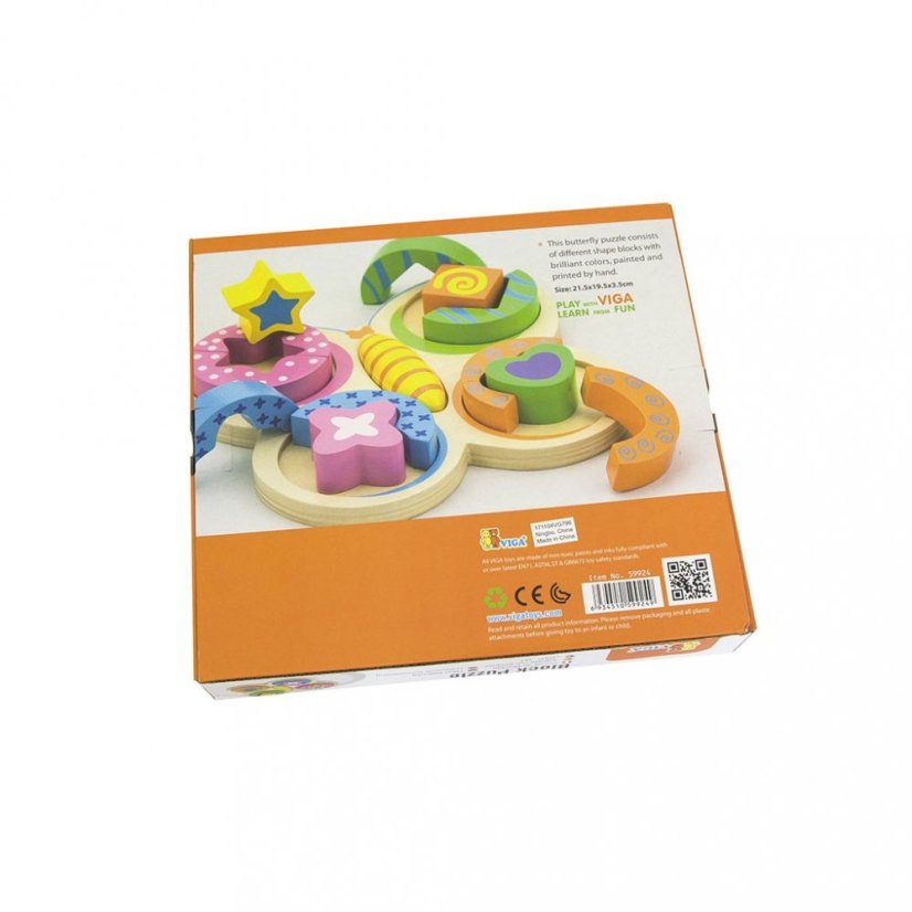 Detský eshop - Drevené skladačka pre najmenších Motýľ