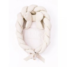 Detský eshop - Pletené hniezdočko pre bábätko Velvet beige Detský eshop - Pletené hniezdočko pre bábätko Velvet beige