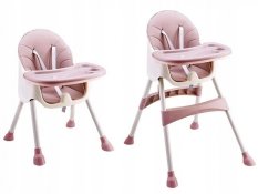 Detský eshop: Jedálenský stolička, stolček 2v1 - ružová, značka ECO TOYS