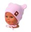 Detský eshop: Bavlnená dvojvrstvová čiapočka s uškami na zaväzovanie, teddy - ružová, značka Baby Nellys