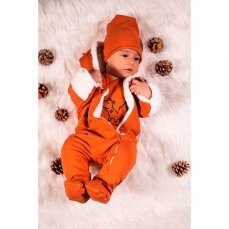 Detský eshop: Dojčenská bavlnená čiapočka Nicol Fox Club oranžová