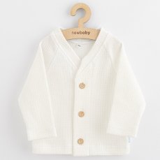Detský eshop: Dojčenský kabátik na gombíky New Baby Luxury clothing Oliver biely