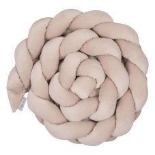 Detský eshop - Mantinel do postieľky vrkoč zamat cappuccino Detský eshop - Mantinel do postieľky vrkoč zamat cappuccino