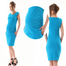 Detský eshop: Elegantné tehotenské šaty bez rukávov - tm. sivá, značka Gregx