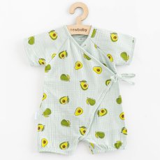 Detský eshop: Dojčenský letný mušelínový overal New Baby Avocado
