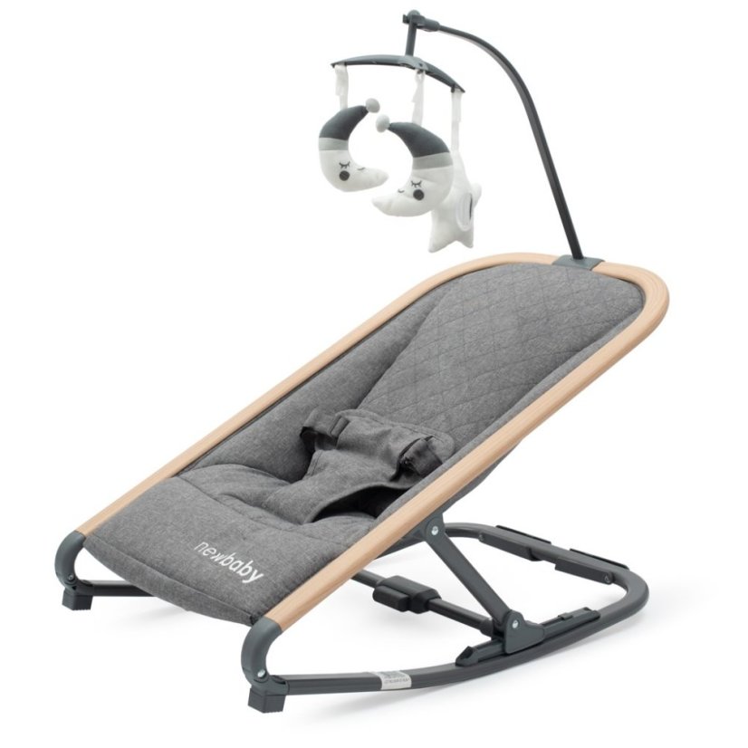 Detský eshop - Detské hojdacie lehátko Snuggle NewBaby sivé