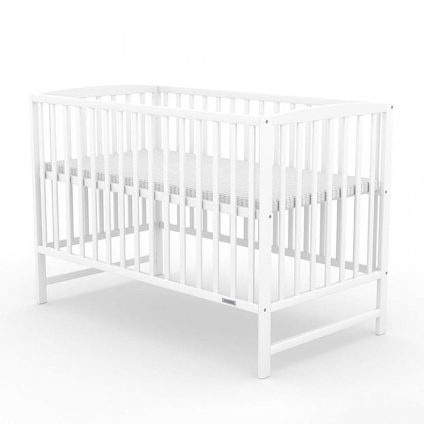 Detský eshop - Detská postieľka LILLY so sťahovacou bočnicou biela
