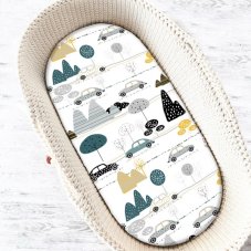 Detský eshop: Detské bavlnené prestieradlo do kočíka, koša, Auta v aleji - šedá, Baby Nellys Detský eshop: Detské bavlnené prestieradlo do kočíka, koša, Auta v aleji - šedá, Baby Nellys