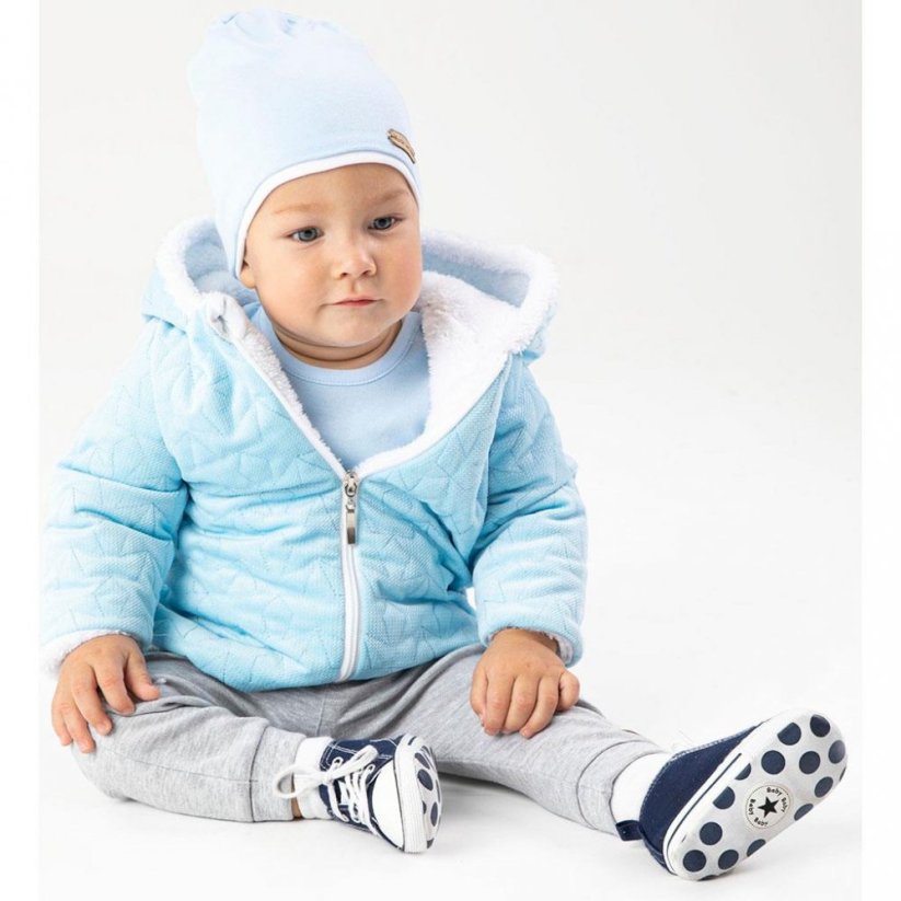 Detský eshop: Zimný dojčenský kabátik s čiapočkou Nicol Kids Winter modrý