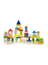 Detský eshop - Drevené kocky pre deti City 75 dielov Detský eshop - Drevené kocky pre deti City 75 dielov