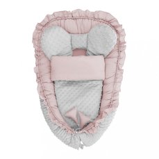 Detský eshop: Hniezdočko s perinkou pre bábätko Minky Belisima Mouse ružové