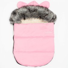 Detský eshop - Luxusný zimný fusak s kapucňou s uškami Alex Wool pink Detský eshop - Luxusný zimný fusak s kapucňou s uškami Alex Wool pink