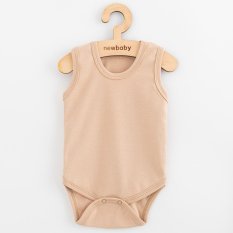 Detský eshop: Dojčenské body bez rukávov New Baby Classic II svetlo béžové chlapec