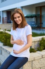 Detský eshop: Tehotenské tričko, s krátkym rukávom - biele, značka Be MaaMaa