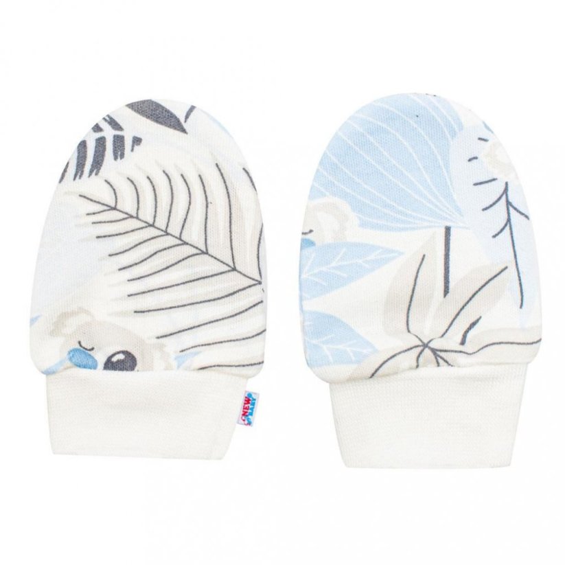 Detský eshop: Dojčenský bavlnený set-capačky a rukavičky New Baby Lovely modrý